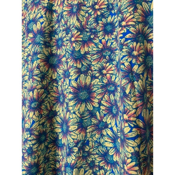 Lularoe Classic T XS Blue and Yellow Flowers - Picture 2 of 4